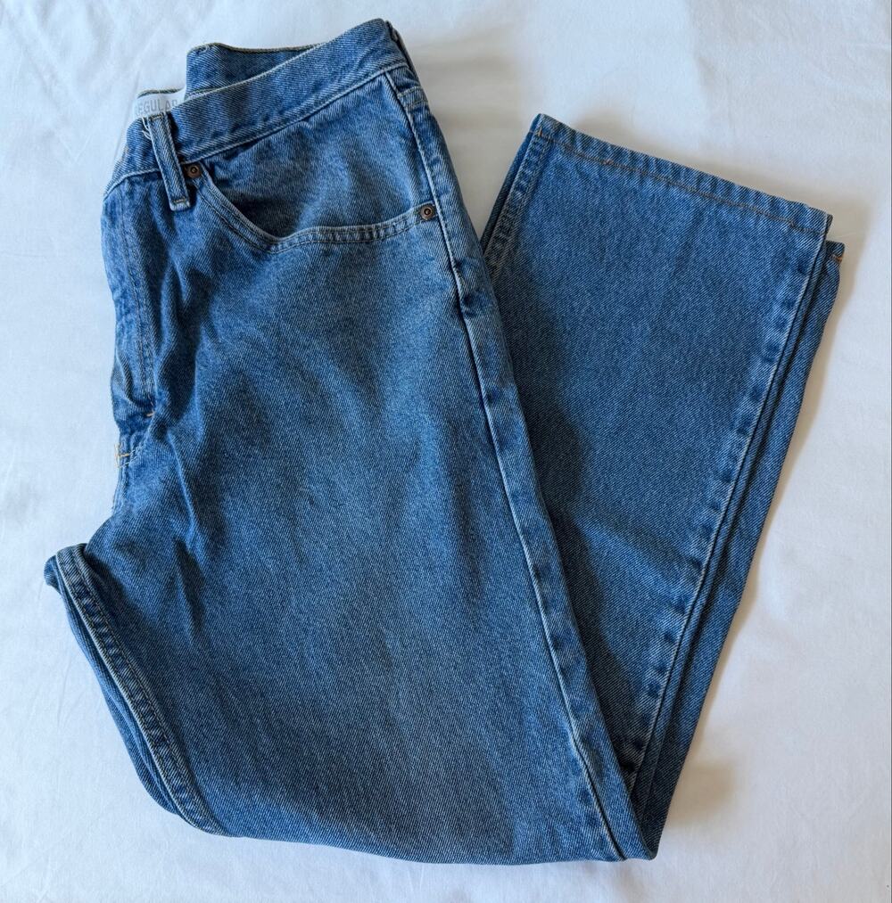 Lee Regular Fit Medium Wash Jeans 100% Cotton Menβs Size 34 x 29